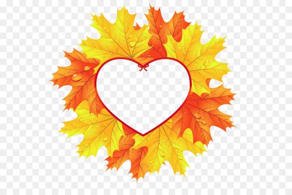 Рамка в виде кленового листа