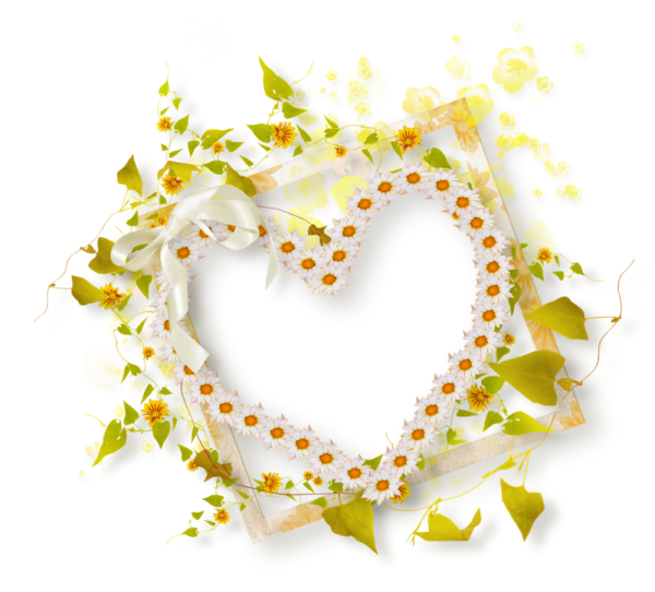 Фоторамки сердце из цветов