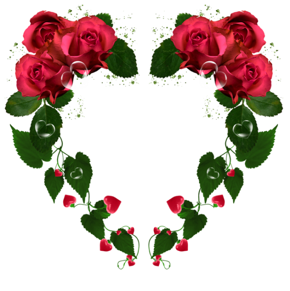 Цветочная рамка сердце