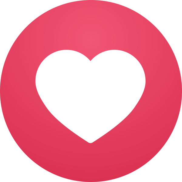 Значок сердце в круге