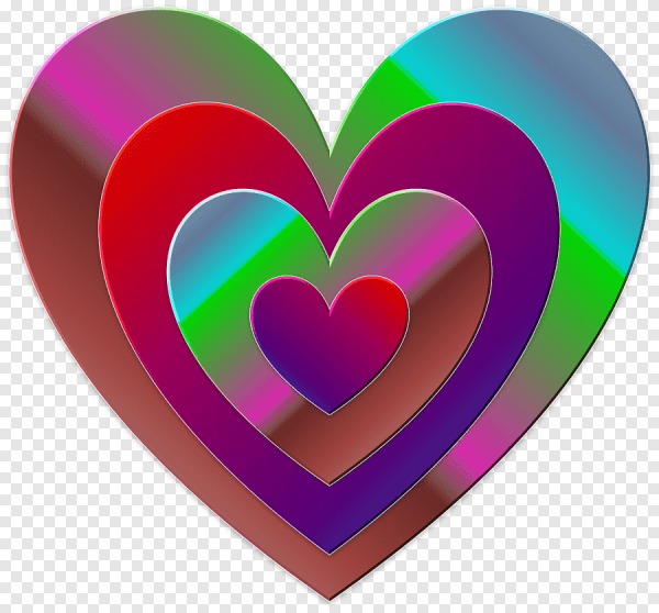 Сердечко Радужное лайк