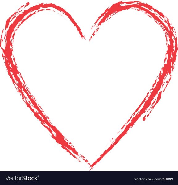 Сердечко вектор пустое