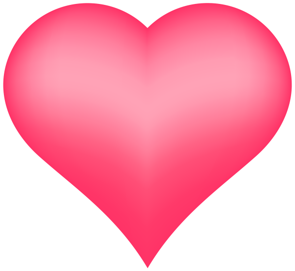 Розовое сердечко на белом фоне