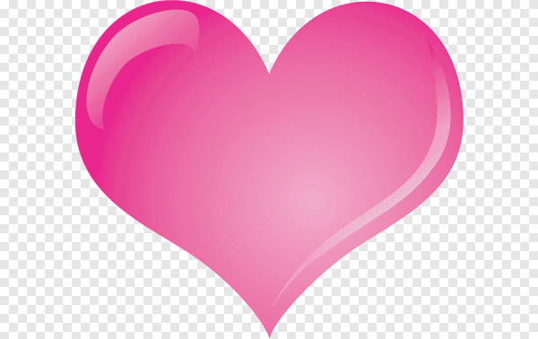 Розовое сердце на белом фоне