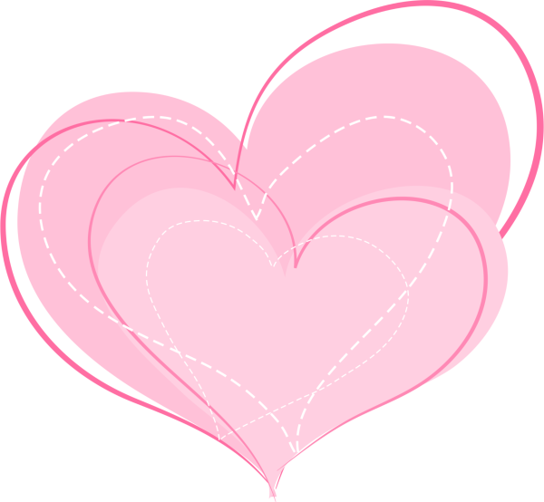 Розовое сердце