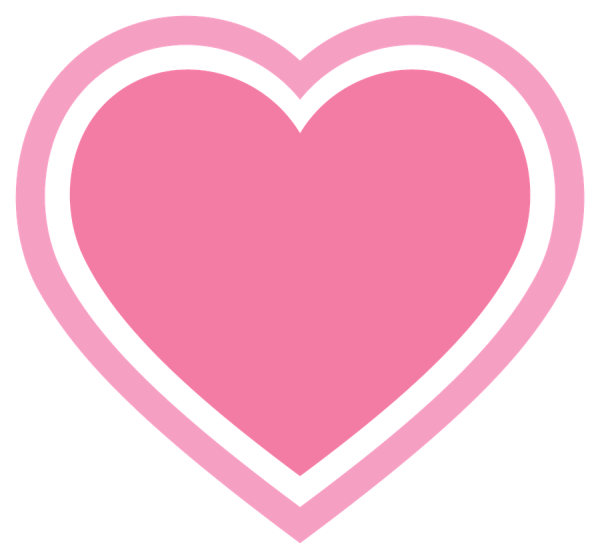 Розовое сердце