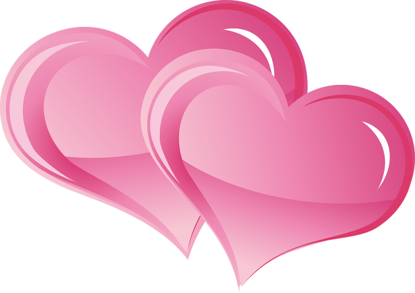 Розовые сердечки