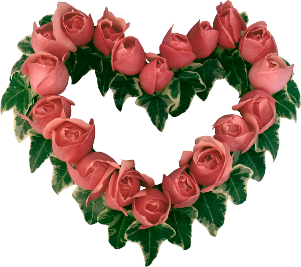 Сердце в виде цветов