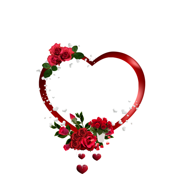 Рамка сердце на прозрачном фоне