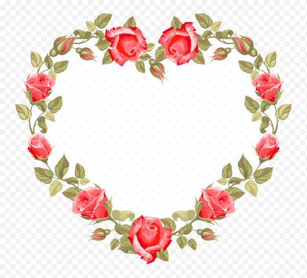 Цветочная рамка сердце