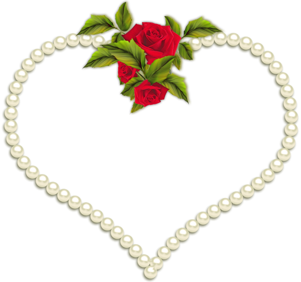 Свадебные рамки с цветами в форме сердца