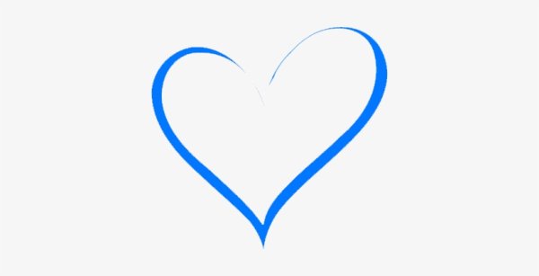 Синее сердце на белом фоне