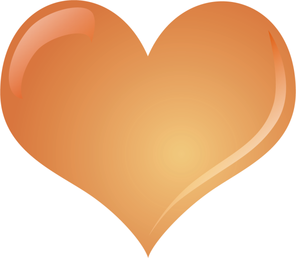 Сердце желтого цвета