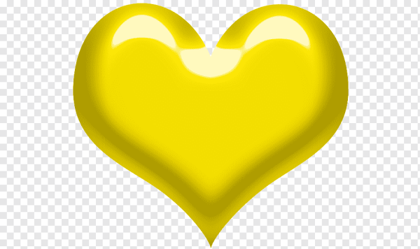 Сердце желтого цвета
