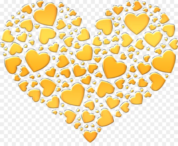 Сердце на желтом фоне