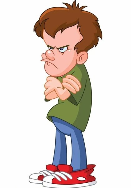 Сердитая мультяшка