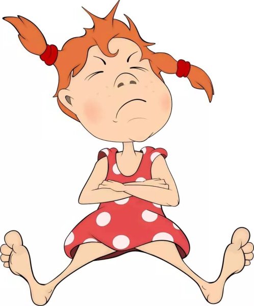 Злая девочка с косичками