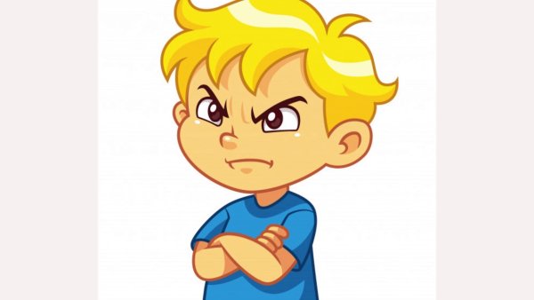 Сердитый мультяшный