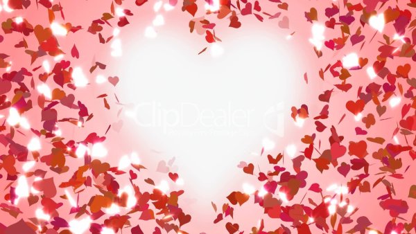 Падающие сердечки