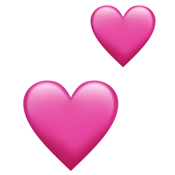 Смайлик сердечко на прозрачном фоне