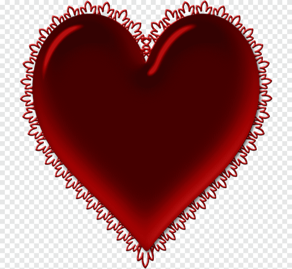 Прозрачные красные сердечки