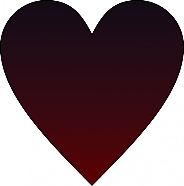 Бордовое сердце