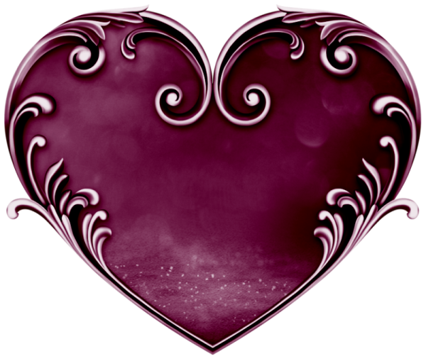 Сердечко темно красное