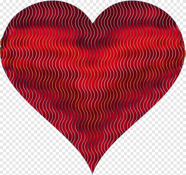 Сердечко темно красное