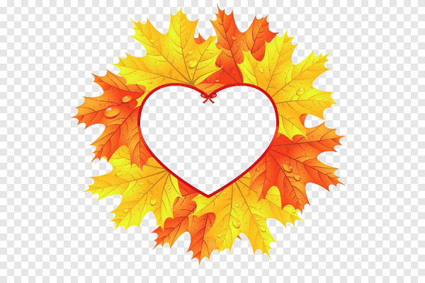 Рамка в виде кленового листа