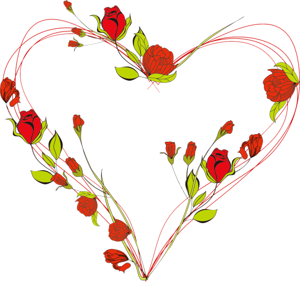 Красивые сердечки на прозрачном фоне