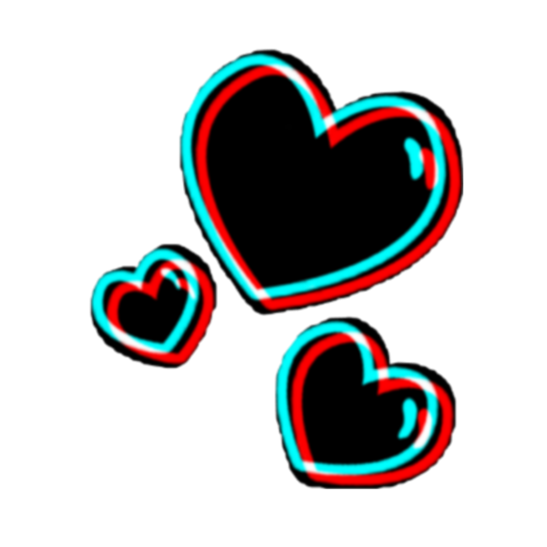 Аниме Стикеры с сердечками