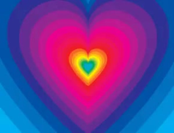 Радужные сердечки