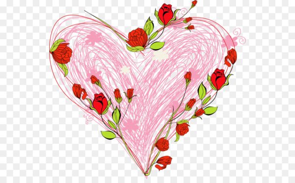 Сердечки цветочки