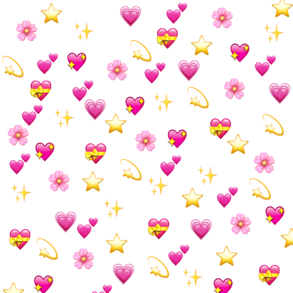 Смайлик сердечко на прозрачном фоне