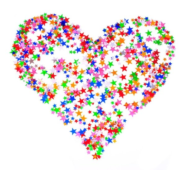 Сердечко из звездочек