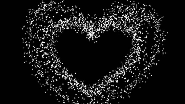 Белое сердце на ЧЕРОН М фоне