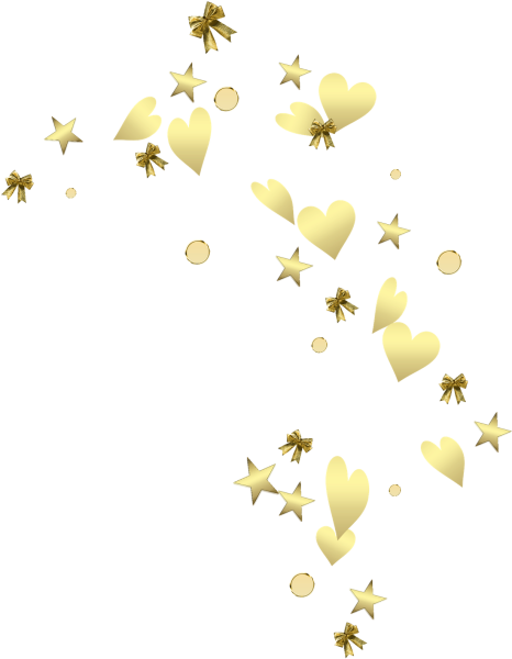 Золотые звездочки на прозрачном фоне