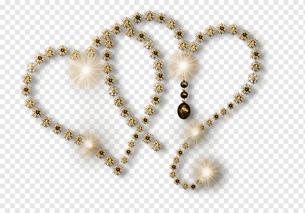 Сердечко с украшением на прозрачном фоне
