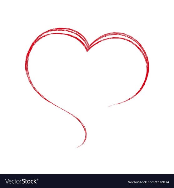 Нарисованное сердечко на прозрачном фоне