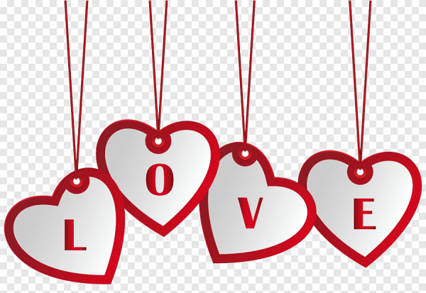 Сердечки на веревочке