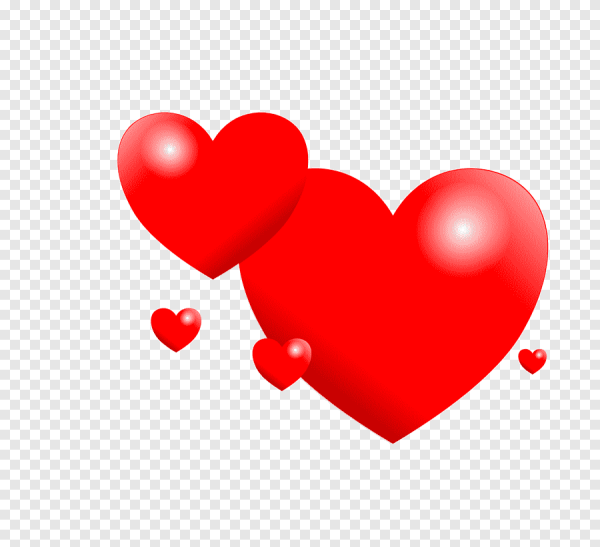 Сердечки на прозрачном фоне