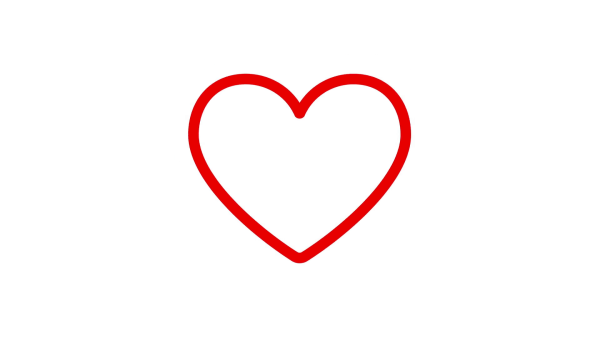 Маленькое сердце на белом фоне