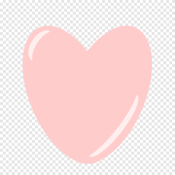 Нежно розовое сердце