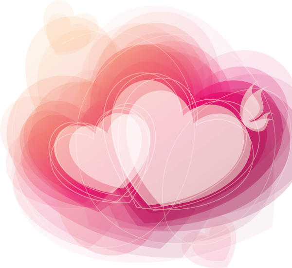 Нежно розовое сердце