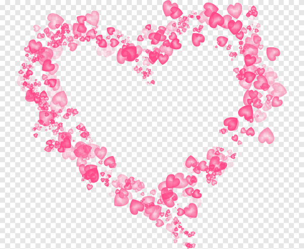 Розовое сердечко без фона