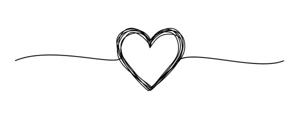 Разделитель с сердцем вектор