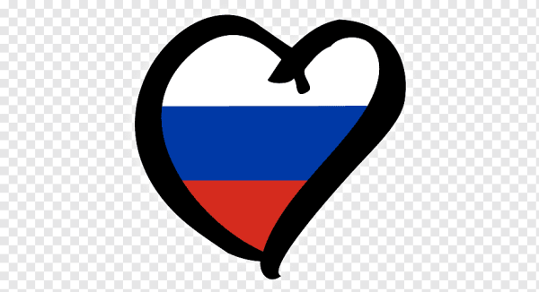 Сердечко российский флаг