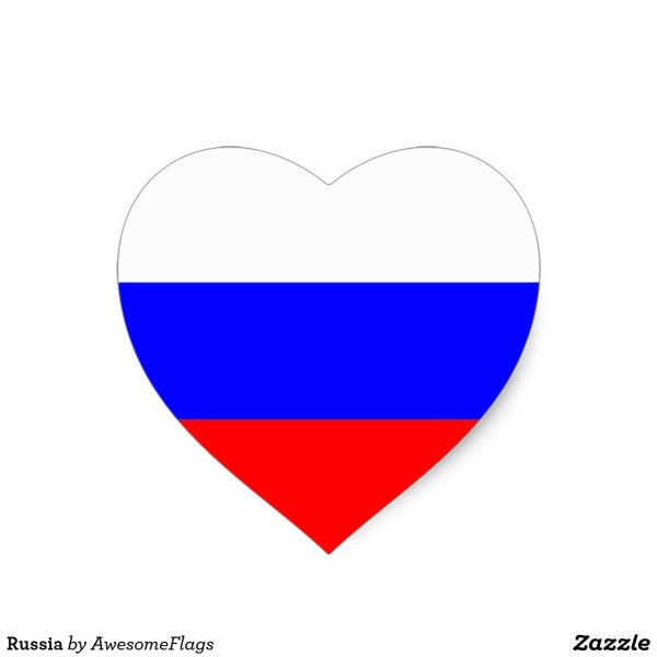 Российский флаг сердце
