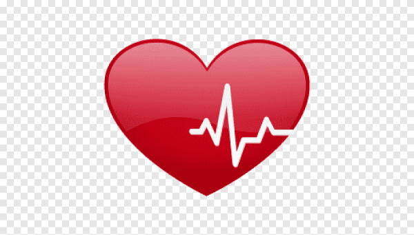 Сердце с пульсом без фона