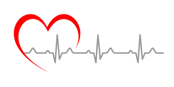 ЭКГ на белом фоне